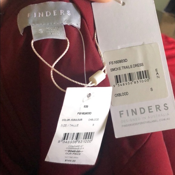 Red Maroon Smoke Trails Dress - Picture 6 of 9